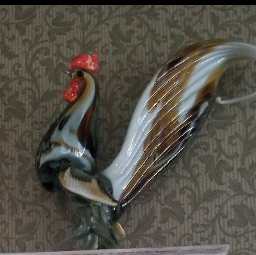 The perfect rooster blown glass solid excellent co